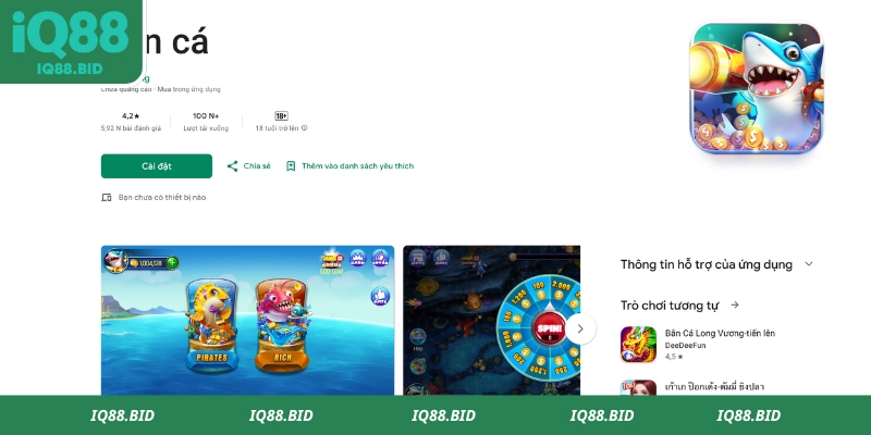 Cài đặt bắn cá online trên PC