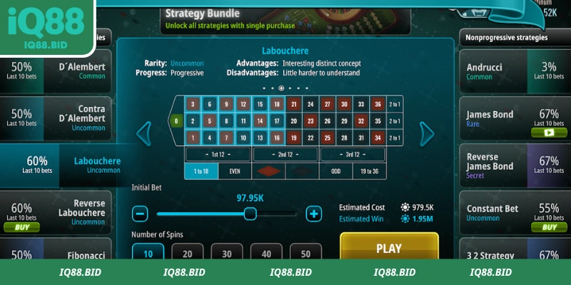 Tìm hiểu về cửa cược game Roulette IQ88